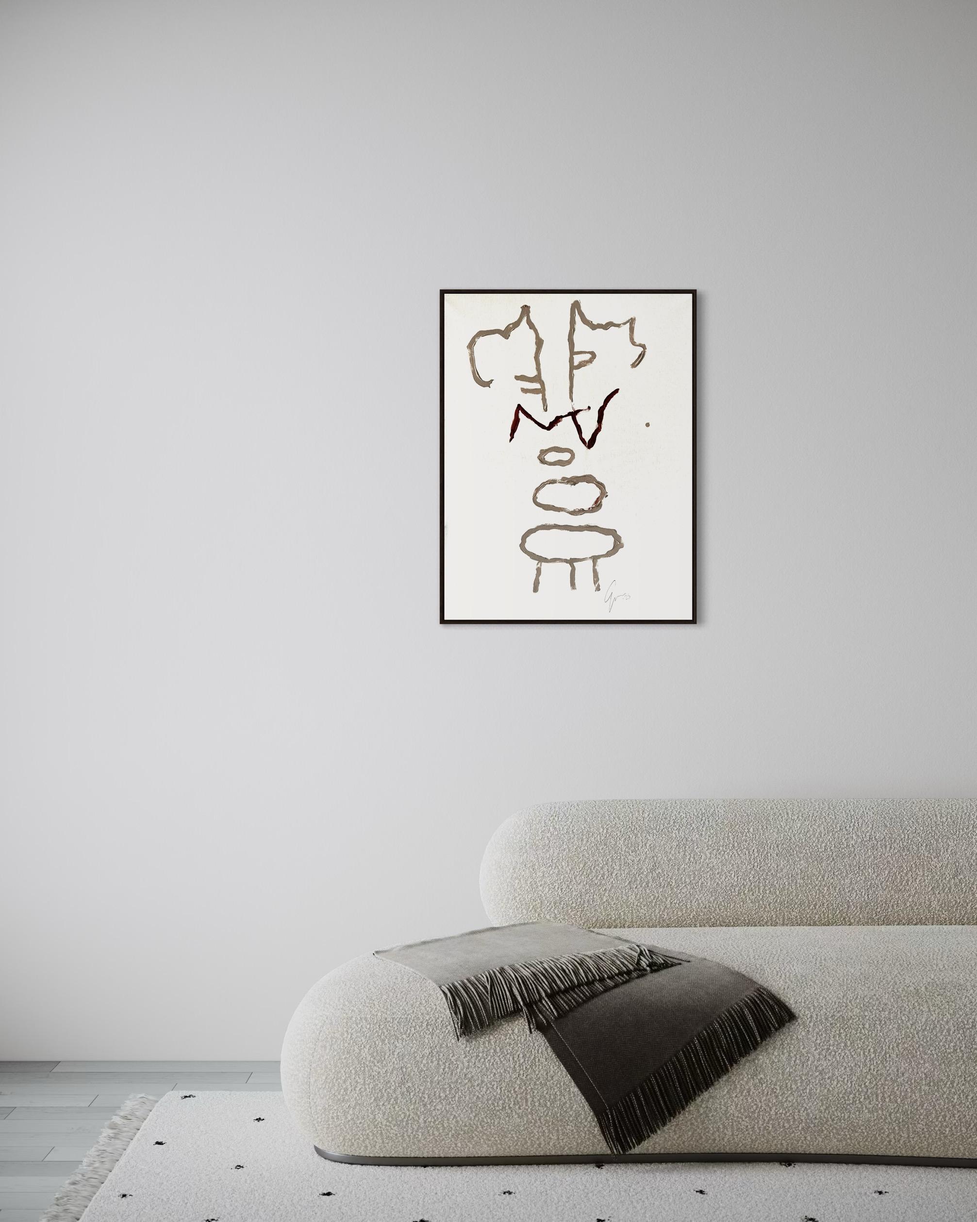 Totem of Balance — Minimal Abstract Painting by Emmi Iida For Sale 8