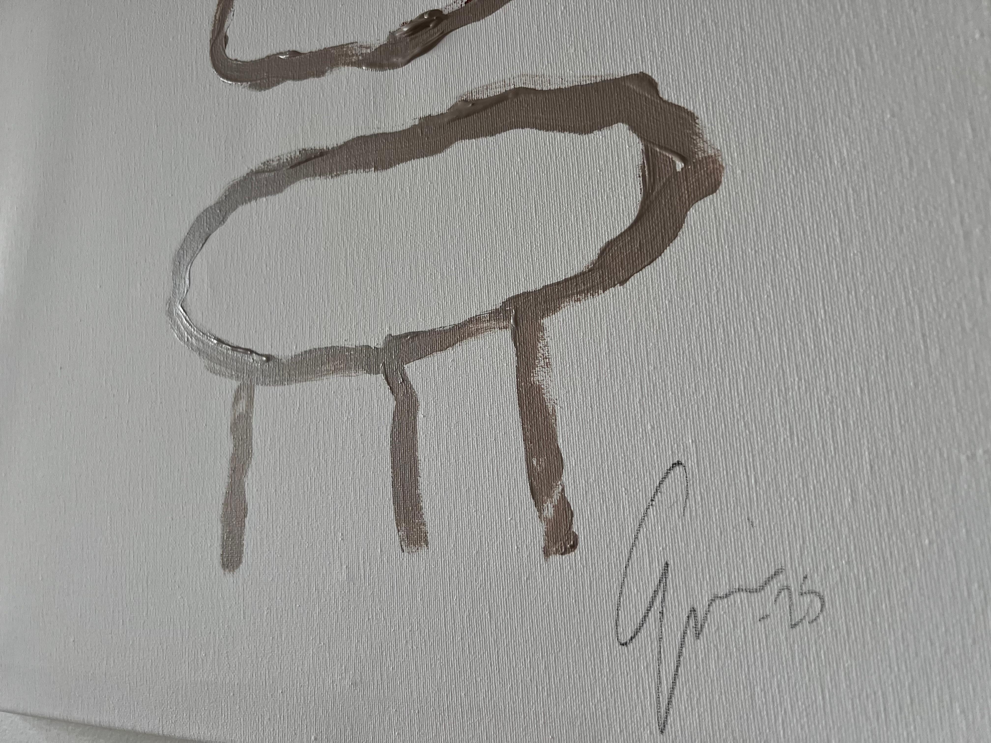 Totem of Balance — Minimal Abstract Painting by Emmi Iida For Sale 10