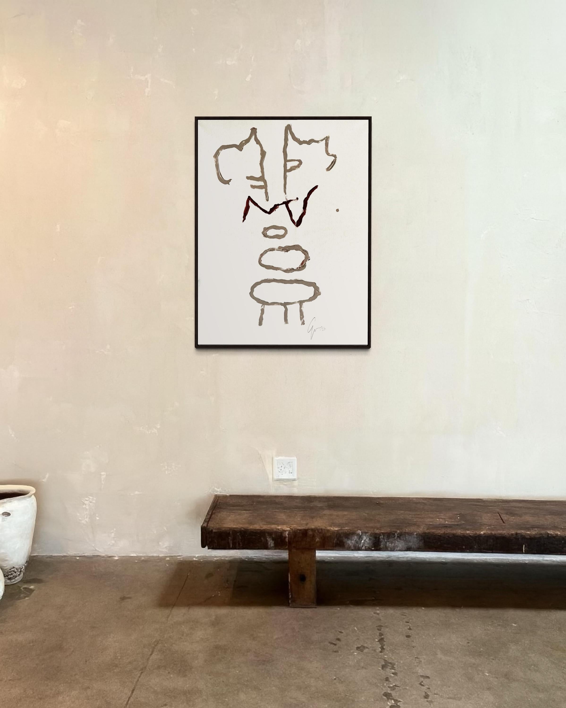 Totem of Balance — Minimal Abstract Painting by Emmi Iida For Sale 2
