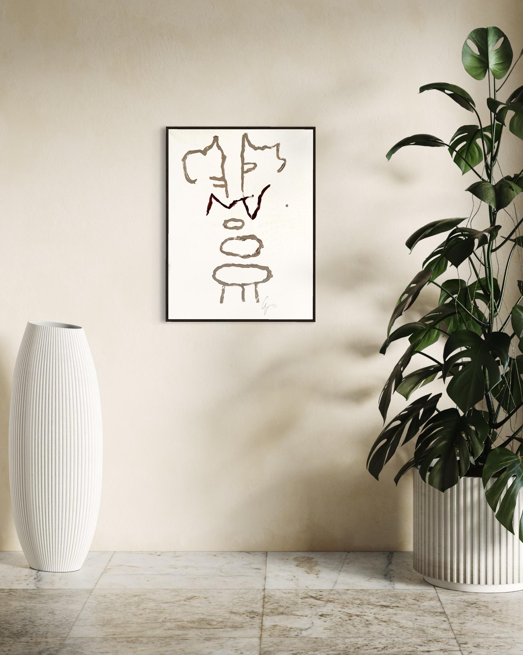 Totem of Balance — Minimal Abstract Painting by Emmi Iida For Sale 5
