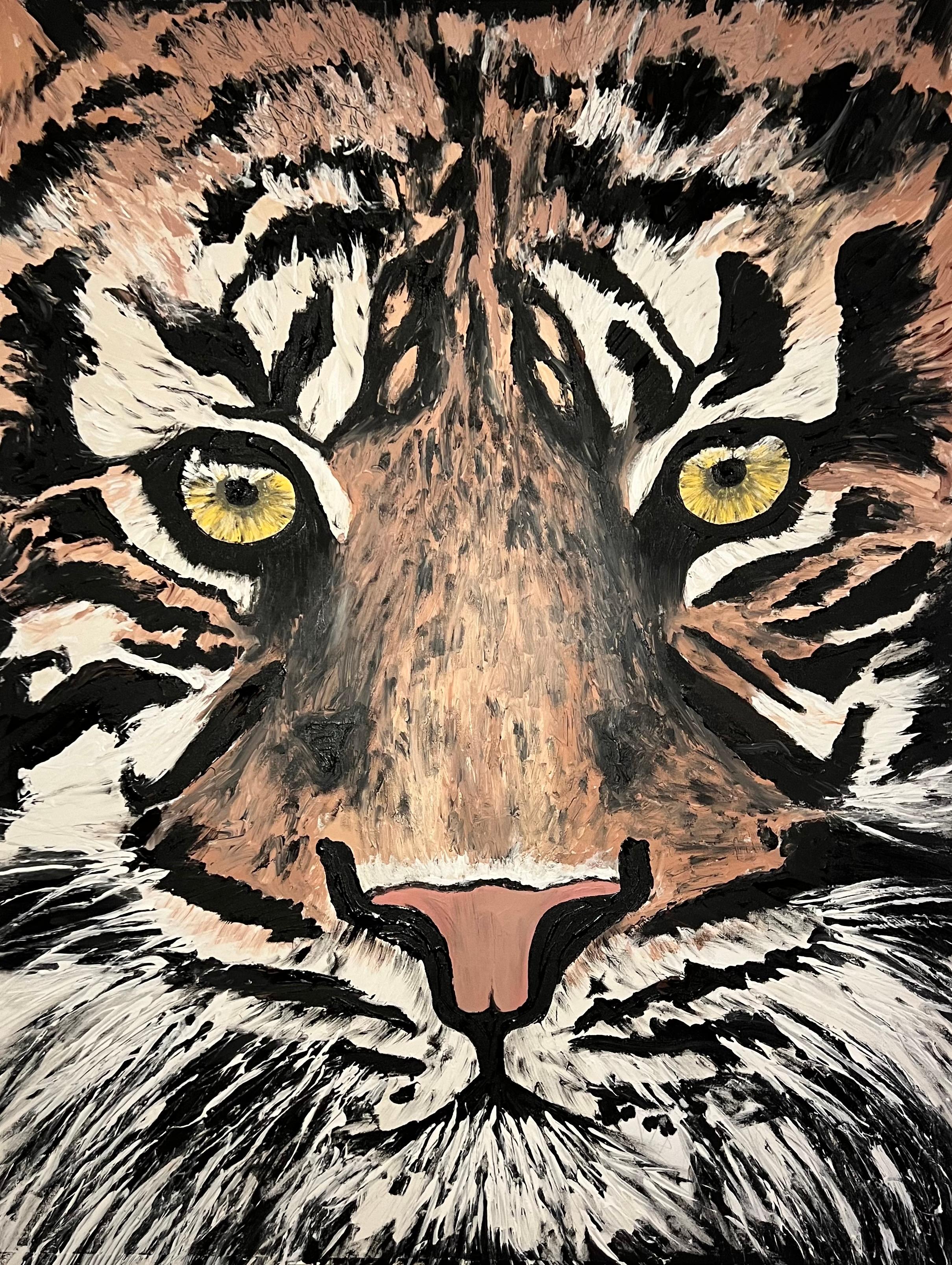 'Fuerza de voluntad' tigre pintura fuerza espiritual poder alineación integridad grande