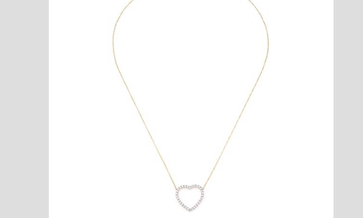 18 Karat Yellow Gold,
with 32 white brillants together 0.44 ct
length of the necklace 50 cm