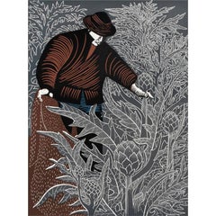 Emmy Lou Packard 'Artichoke Picker' Artist's Proof Print with Artist's notes