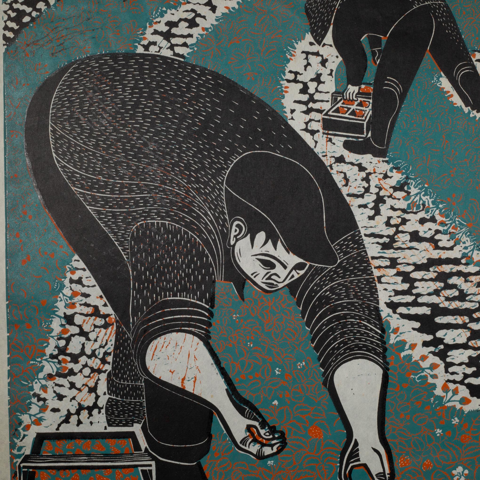 ABOUT

Original Emmy Lou Packard (American, 1914-1998) Linocut in colors on wove paper. Unframed. 

    CREATOR Emmy Lou Packard 1914-1998.
    DATE OF MANUFACTURE c.1950. 
    MATERIALS AND TECHNIQUES Linocut in colors on wove paper.
    CONDITION