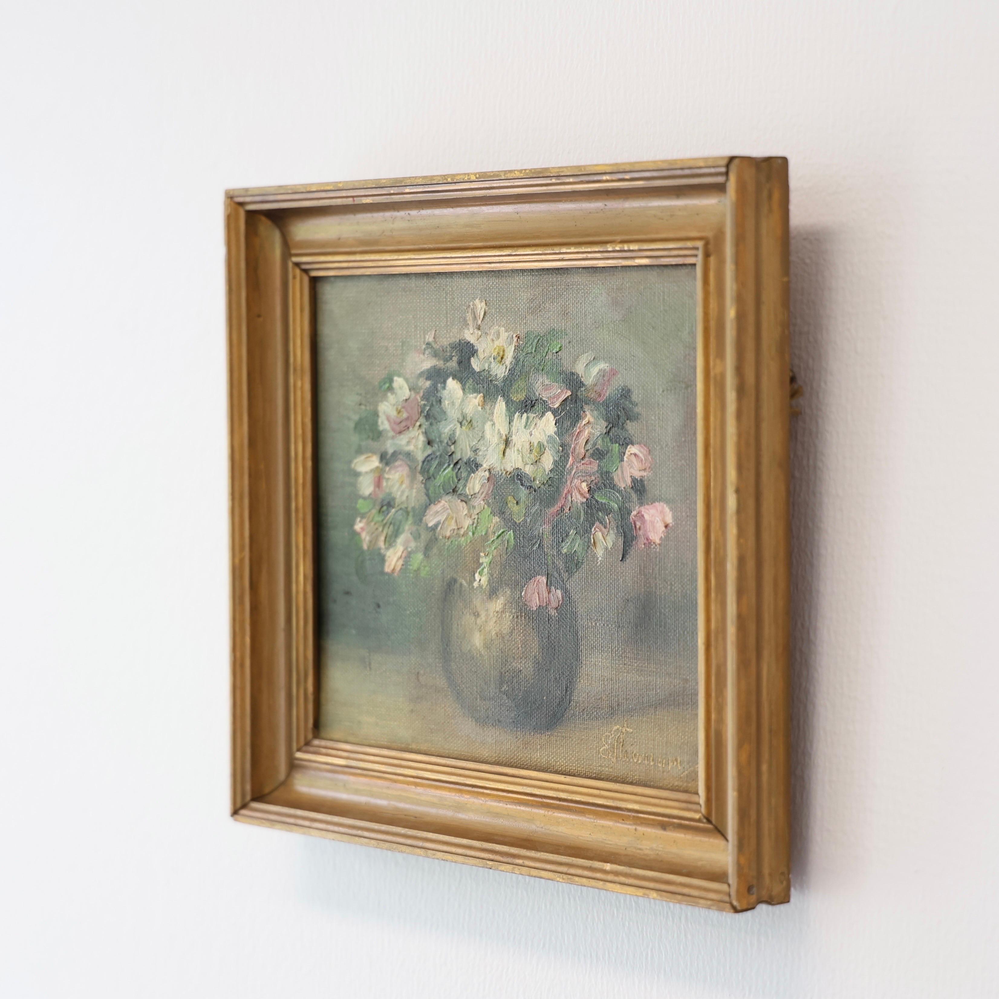 Emmy Thornam Stilleben Blumenstrauß, Ölgemälde, 1920er Jahre, Dänemark im Zustand „Gut“ im Angebot in Værløse, DK