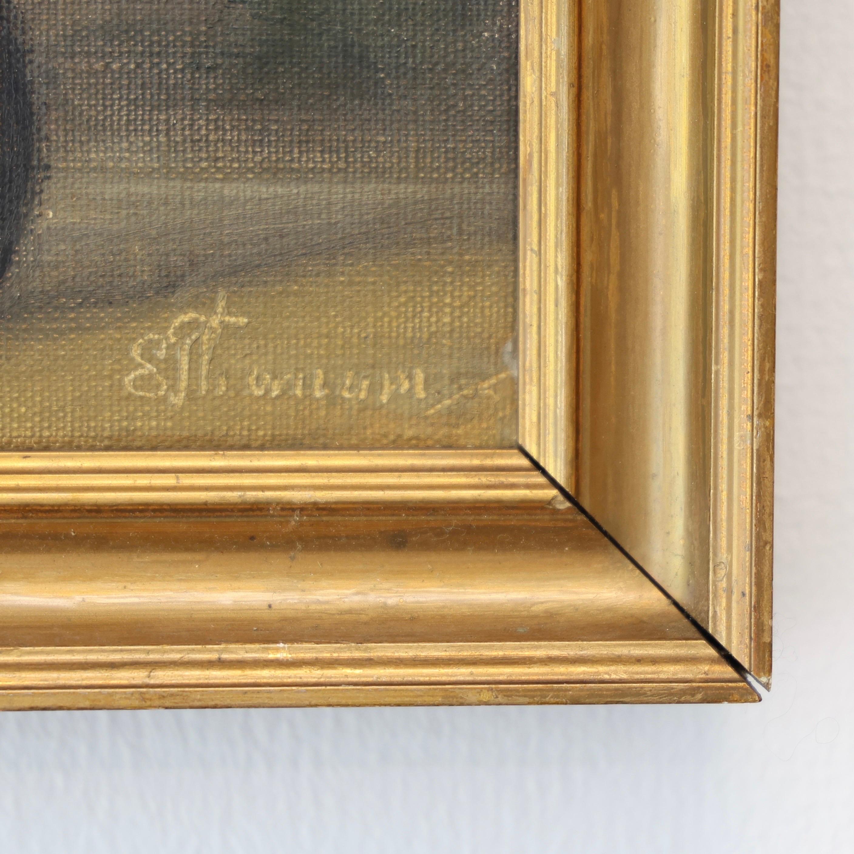 Emmy Thornam Stilleben Blumenstrauß, Ölgemälde, 1920er Jahre, Dänemark (Leinwand) im Angebot