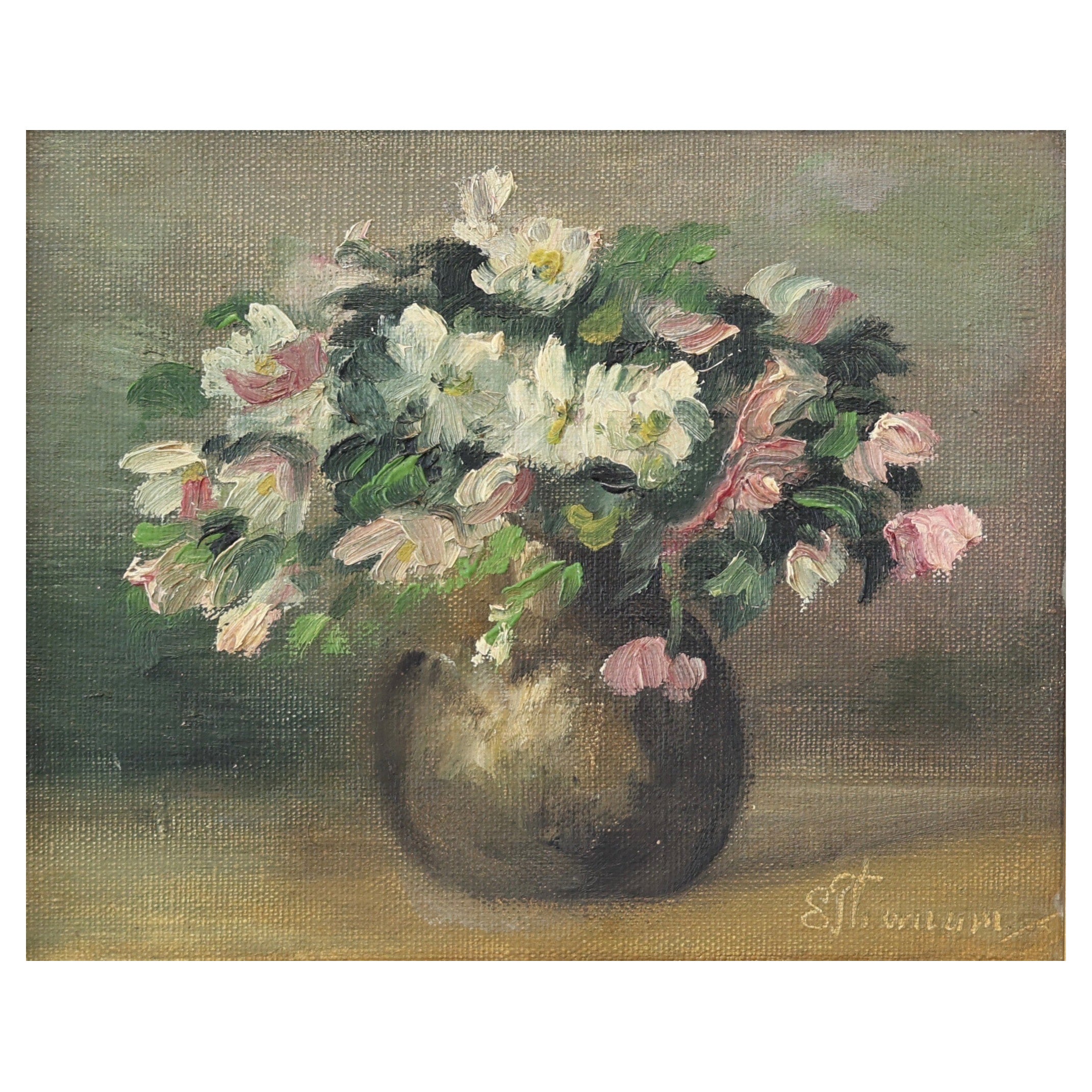 Emmy Thornam Stilleben Blumenstrauß, Ölgemälde, 1920er Jahre, Dänemark im Angebot