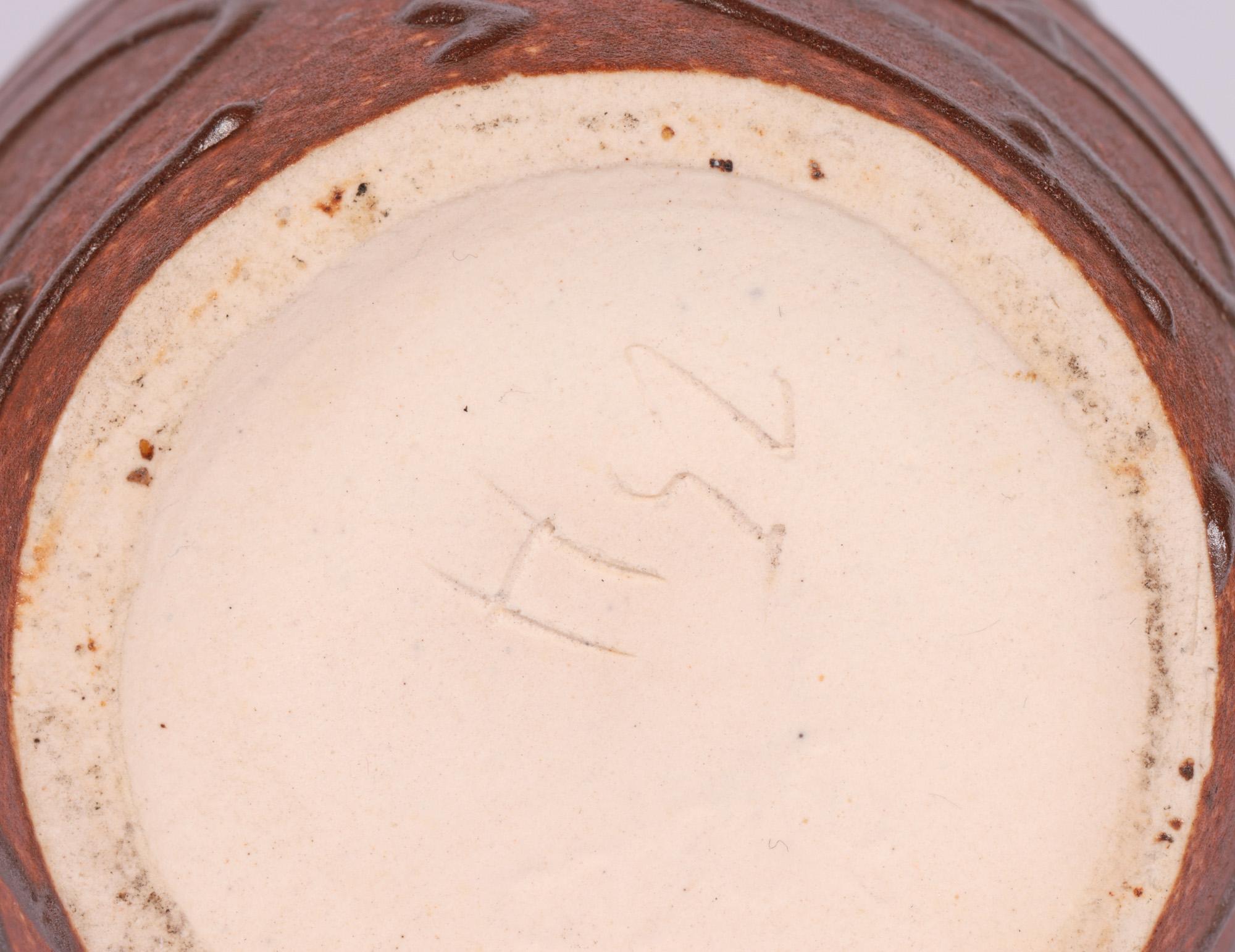 Emons Söhne Keramik Mid-Century Slip Trailed Art Pottery Vase For Sale 5