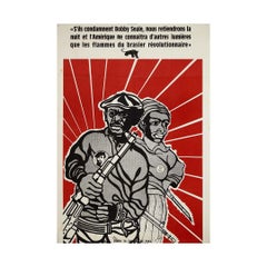 Circa 1970 Original poster by Emory Douglas - Black Panthers - Fascist Pigs