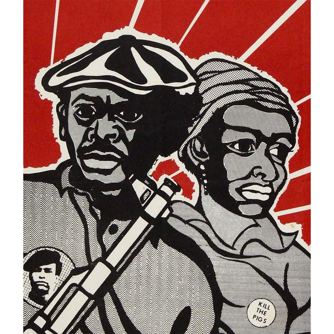 Circa 1970 Original poster by Emory Douglas - Black Panthers - Fascist Pigs For Sale 2