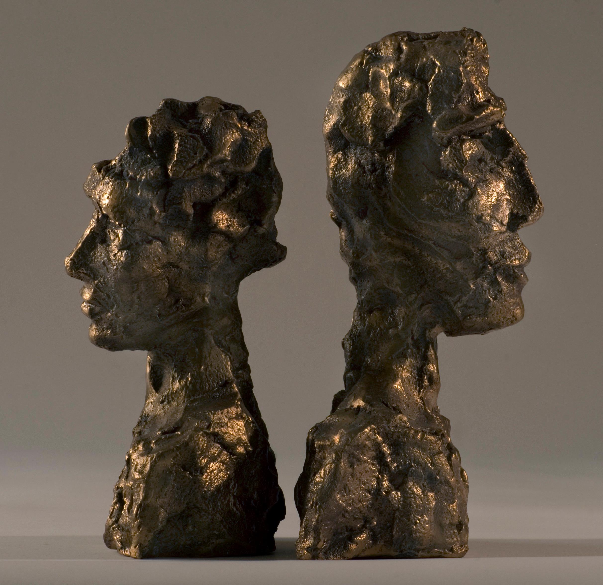 Modern 21st Century Raw Bronze Contemporary Sculpture, 'Emotion' by Margit Wittig For Sale