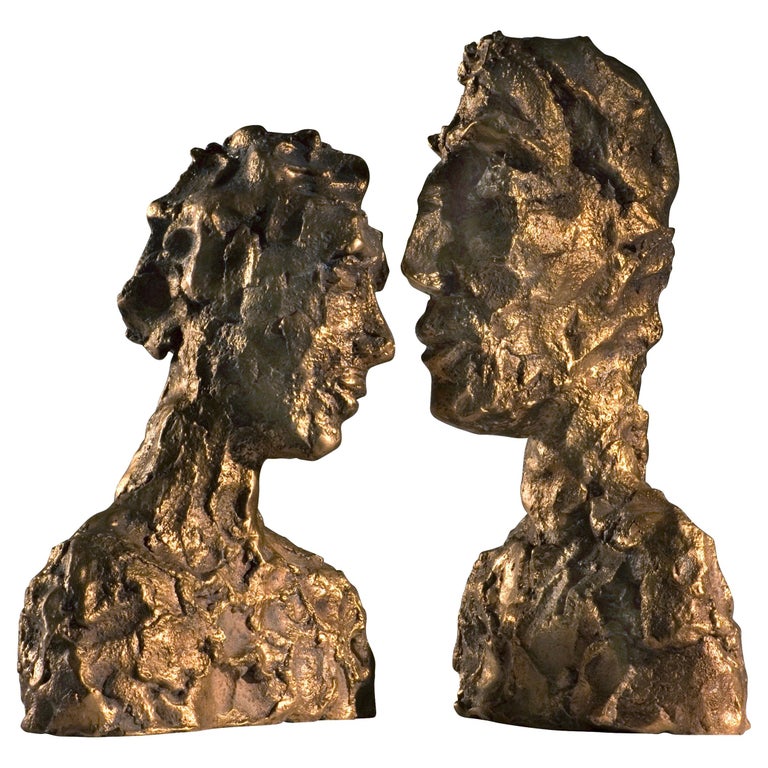 21st Century Raw Bronze Contemporary Sculpture, 'Emotion' by Margit