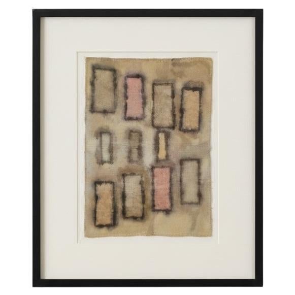 EMOTIONAL TRACES OF THE PAST (21) – Plant-Dyed Botanical Art on Cotton Canvas in vendita