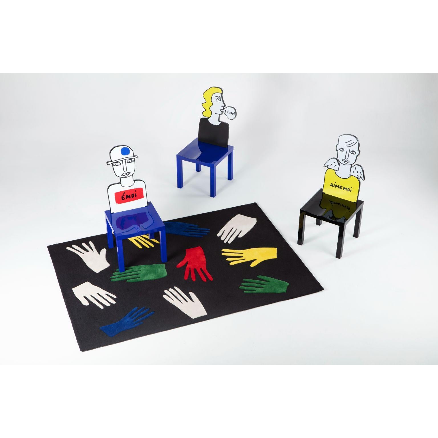 French Emotional Traffic Rug by Jean-Charles de Castelbajac For Sale