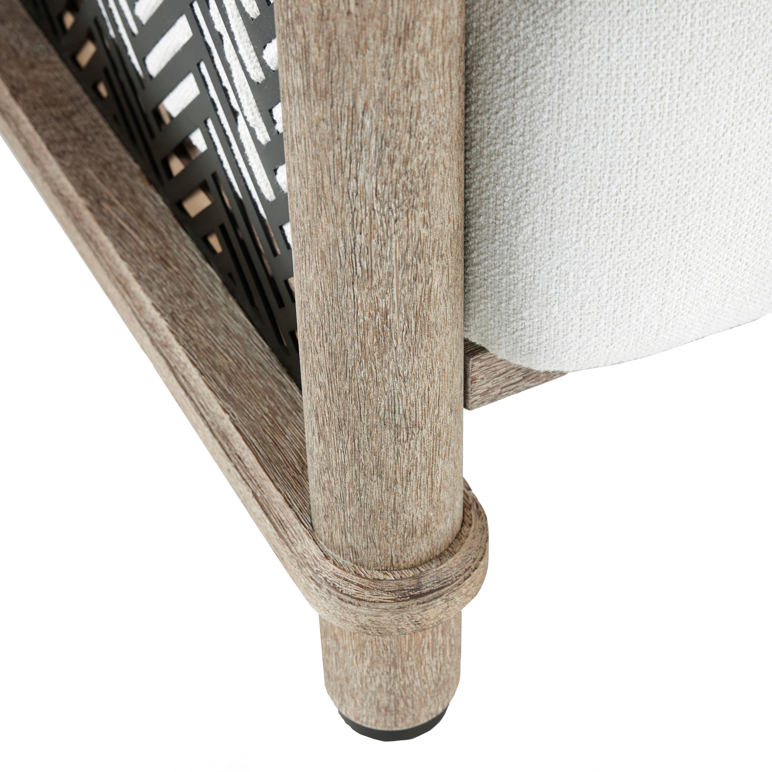 Chaise d'extérieur Emoto FRS11 - Pearl Outdoor Performance Bouclé teck teinté saule en vente 2