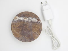 Emperador Brown Marble Base, Small, 15W Wireless Charger