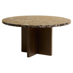 Emperador Dark and Smoked Oak Tinian Coffee Table by Lebanto