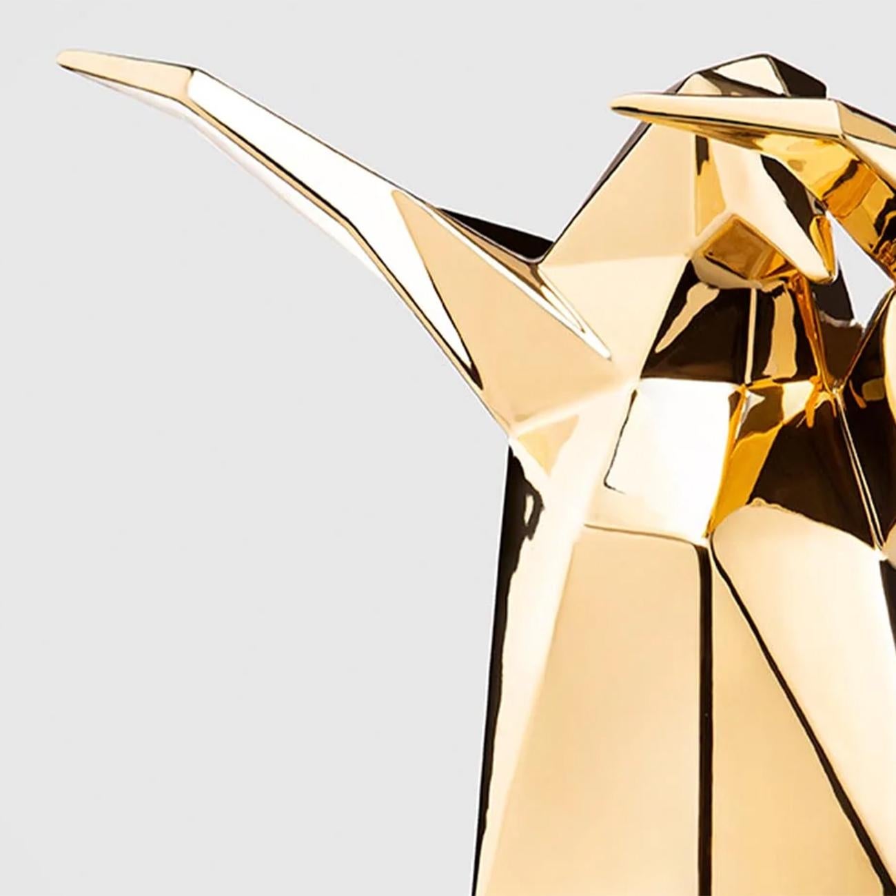 Contemporary Empereur Gold Sculpture For Sale