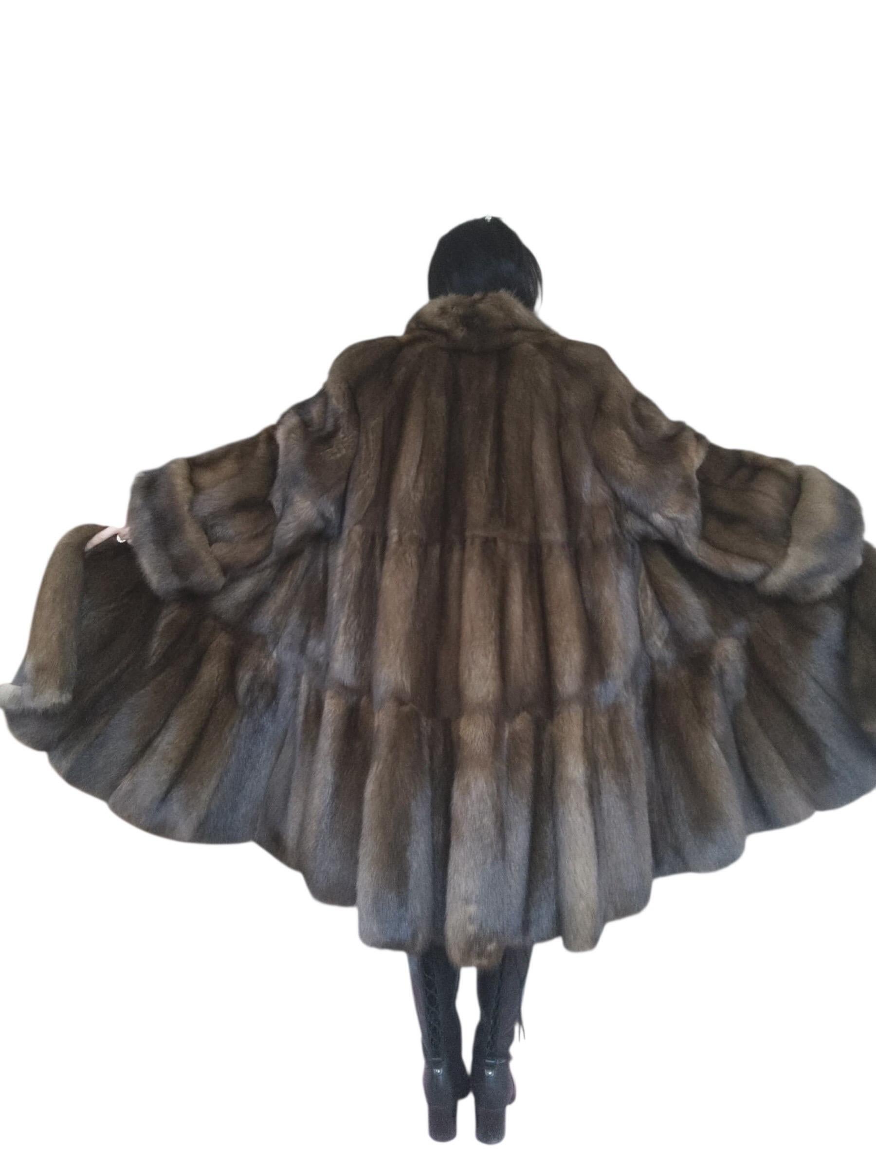 Emperial tortora Russian Sable fur coat size 24 185000$ Dior Label ~no ...