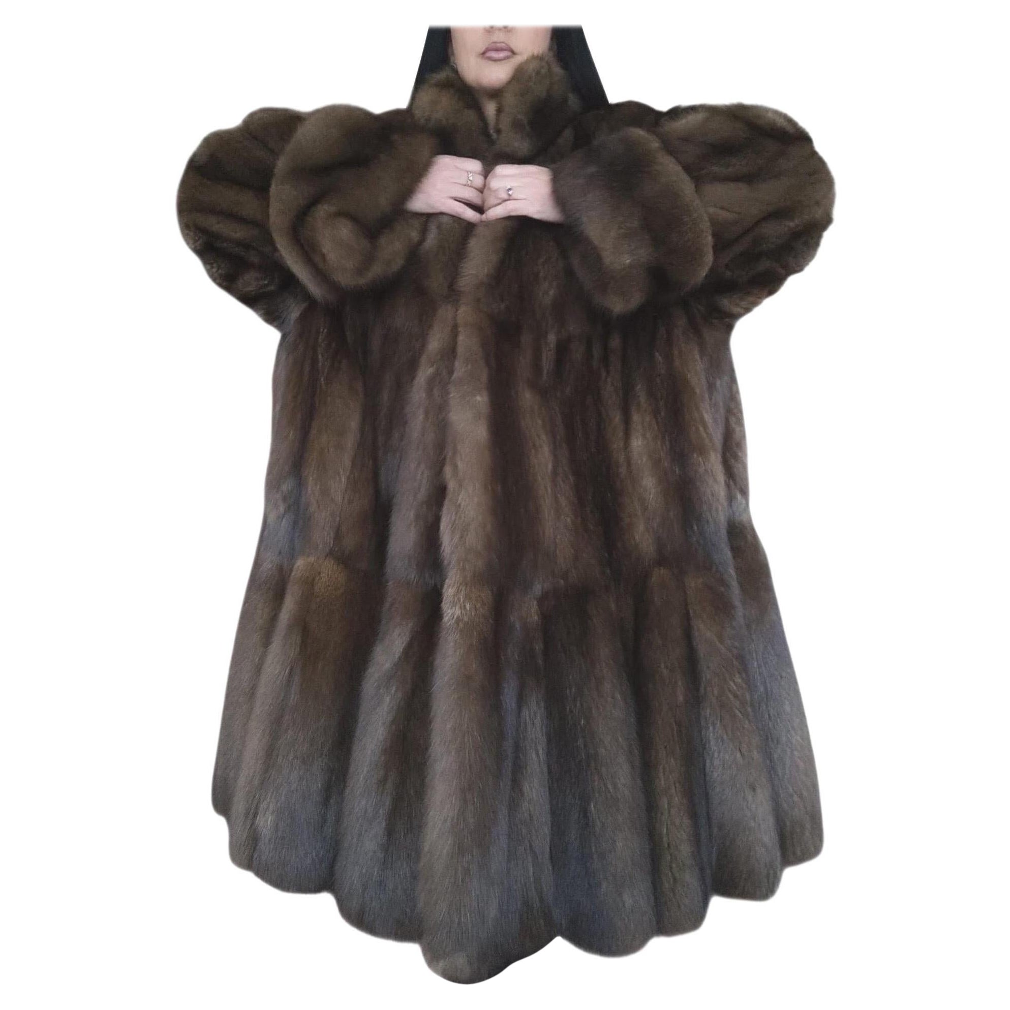 Emperial tortora Russian Sable fur coat size 24 185000$ Dior Label For Sale