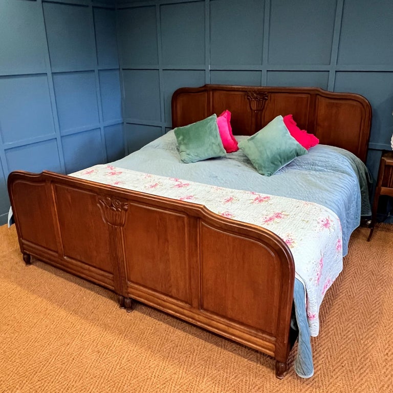 Emperor, Vintage French Wooden Bed at 1stDibs