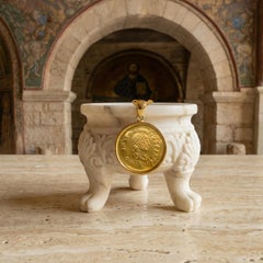 EMPEROR ANASTASIUS I Genuine Ancient Byzantine Gold Coin 5th Cent. AD 18Kt Gold