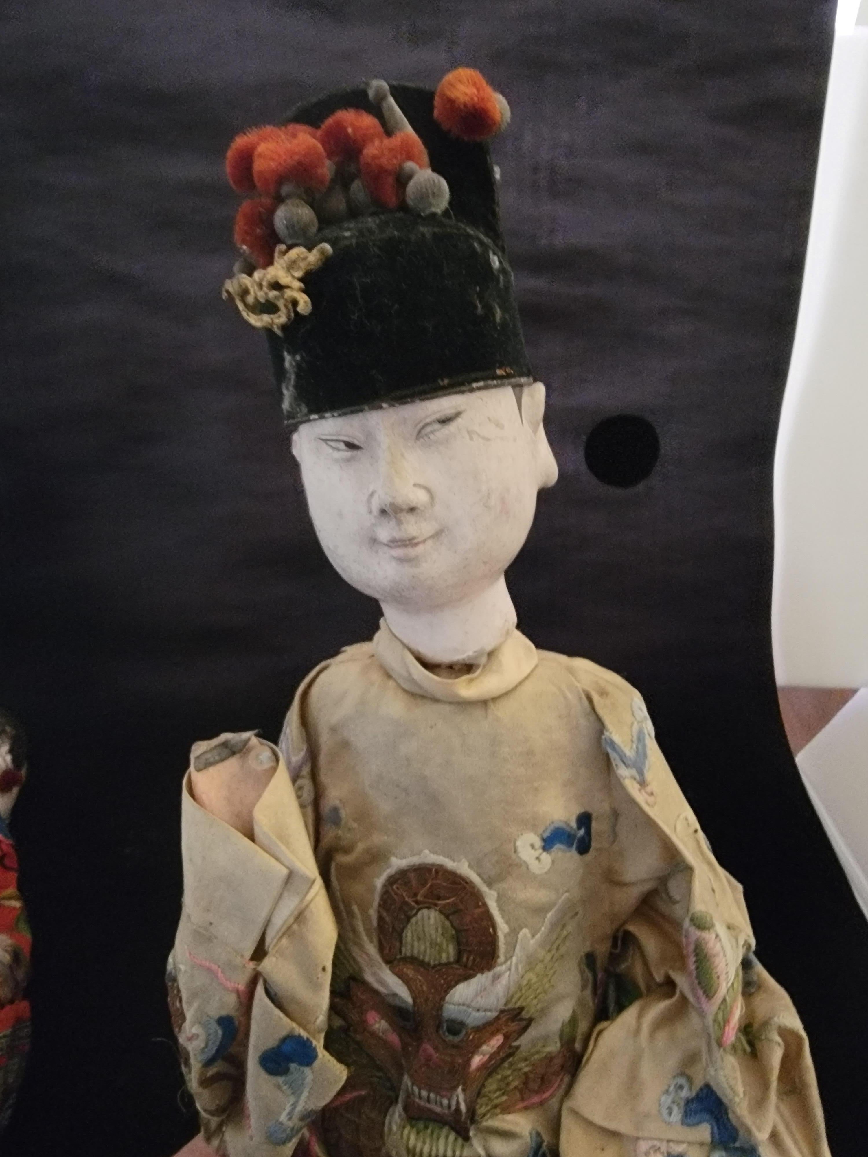 I have always had a fascinationfor Asian Antiquity. It is a culture of mystery, honor, and history. I purchased these dolls for a showhouse that I did in Montclair Nj in the 90's. They were a wonderful feature in the room. The responses to their