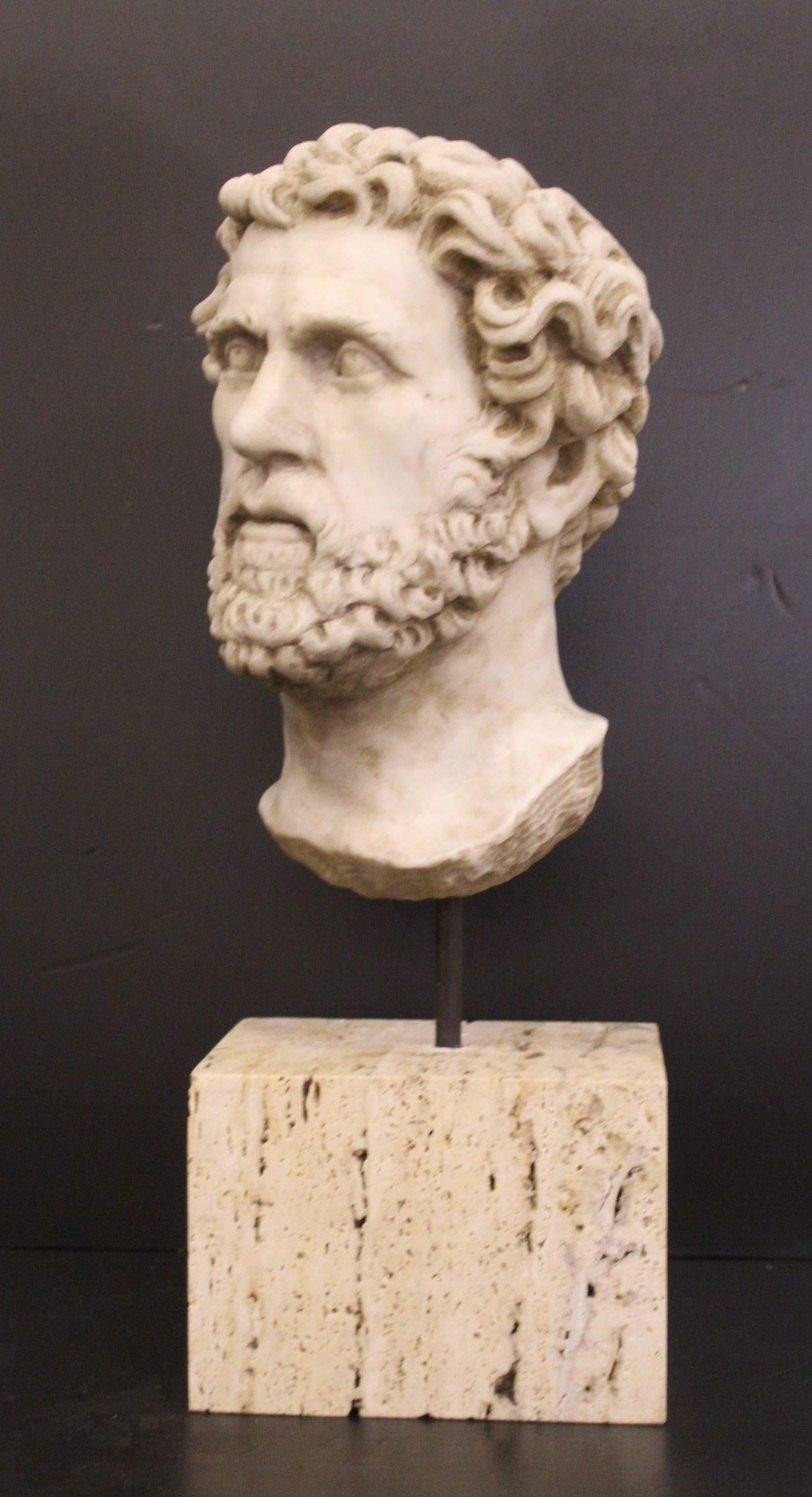 Large sculpture of Antoninus Pius.