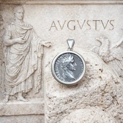 EMPEROR AUGUSTUS Genuine Ancient Roman Coin 1st Cent. BC Pendant