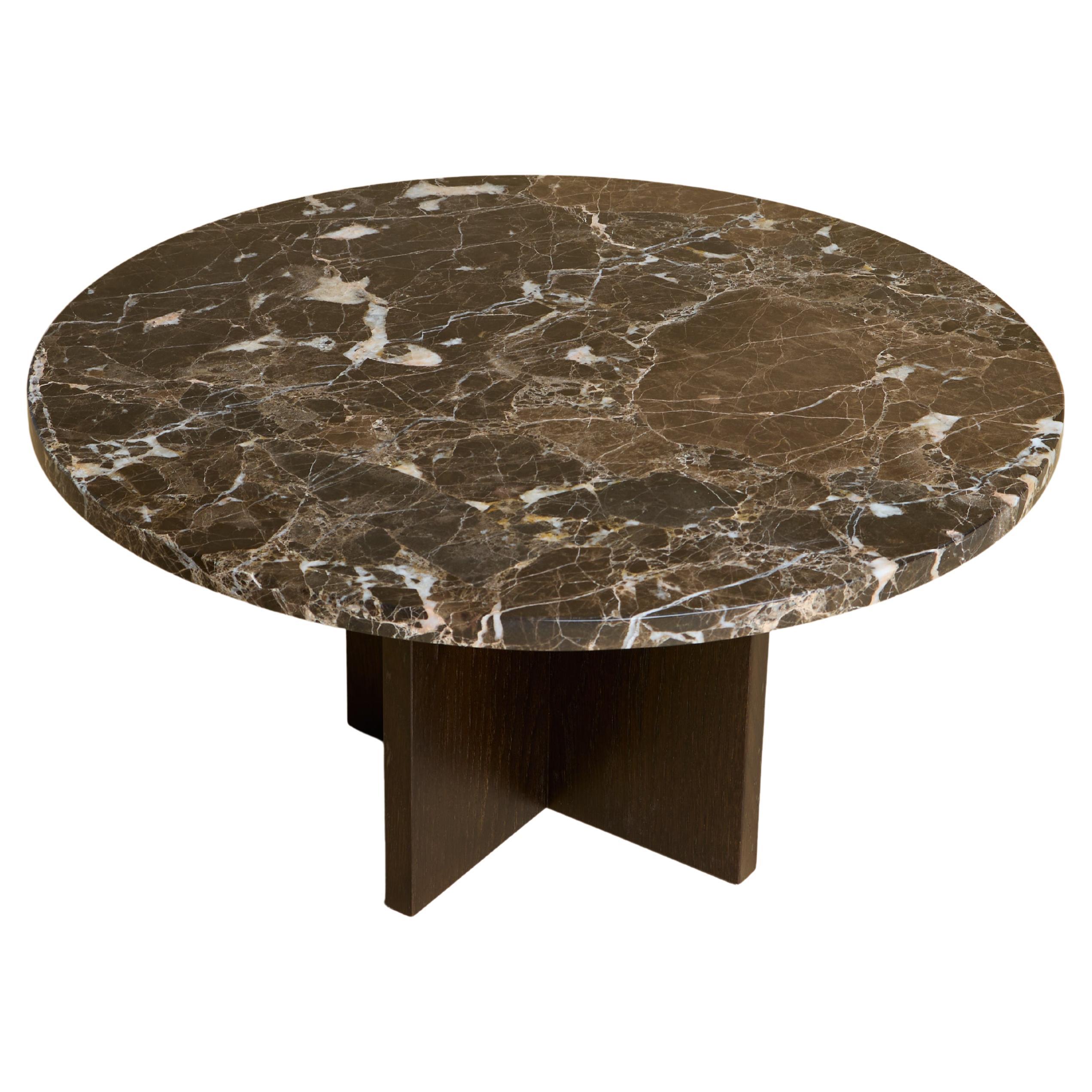 Emperor Dark Marble Coffee Table, Made in Italy For Sale