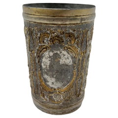 Emperor Franz Joseph 1 Eduard Mahner, antique, pewter, anniversary, emperor, mug