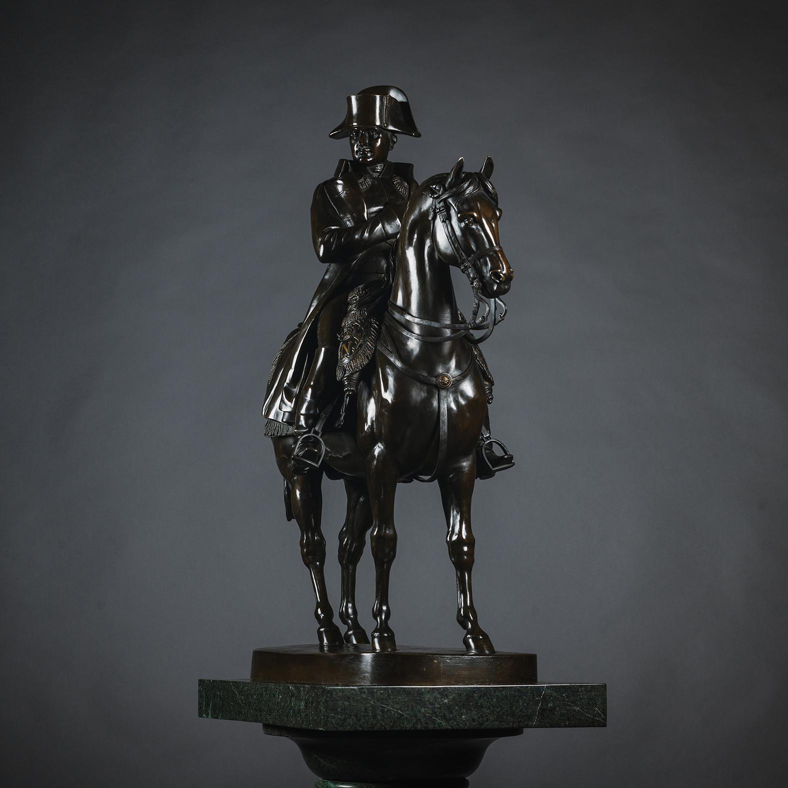 Empereur Napoléon à cheval, fonte de Susse Frères, Paris en vente 2