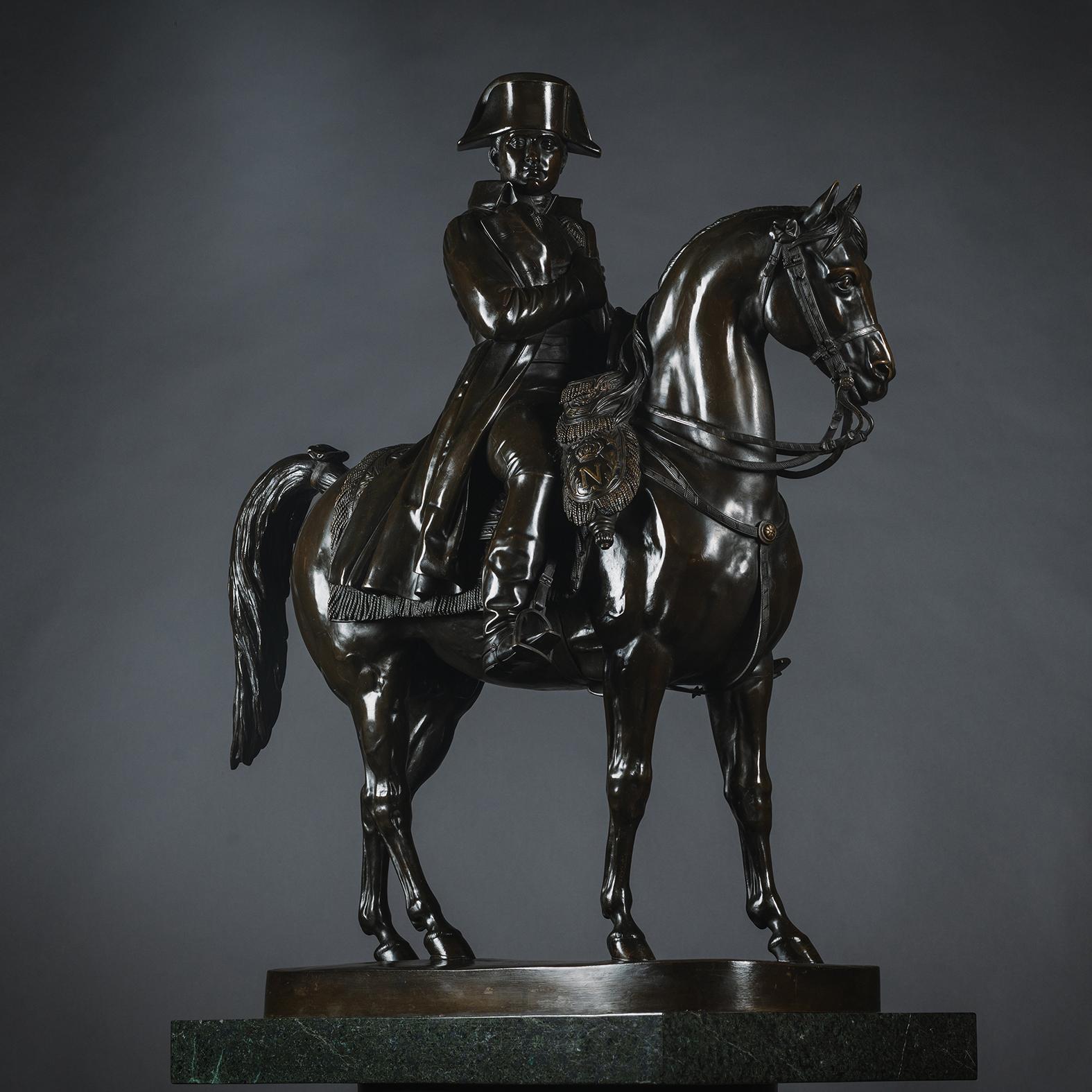 Emperor Napoleon on Horseback, Cast by Susse Frères, Paris For Sale 5