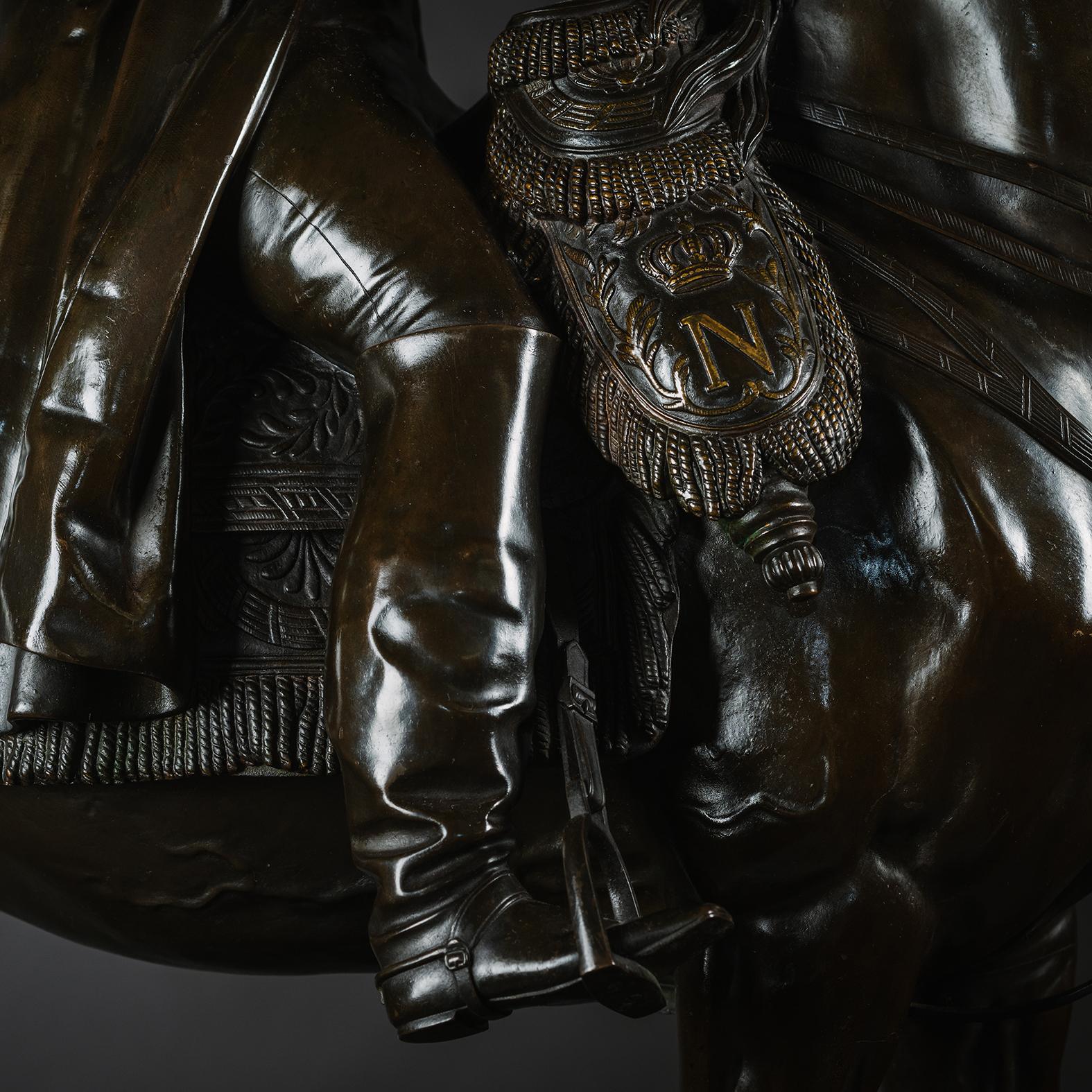 Empereur Napoléon à cheval, fonte de Susse Frères, Paris en vente 7
