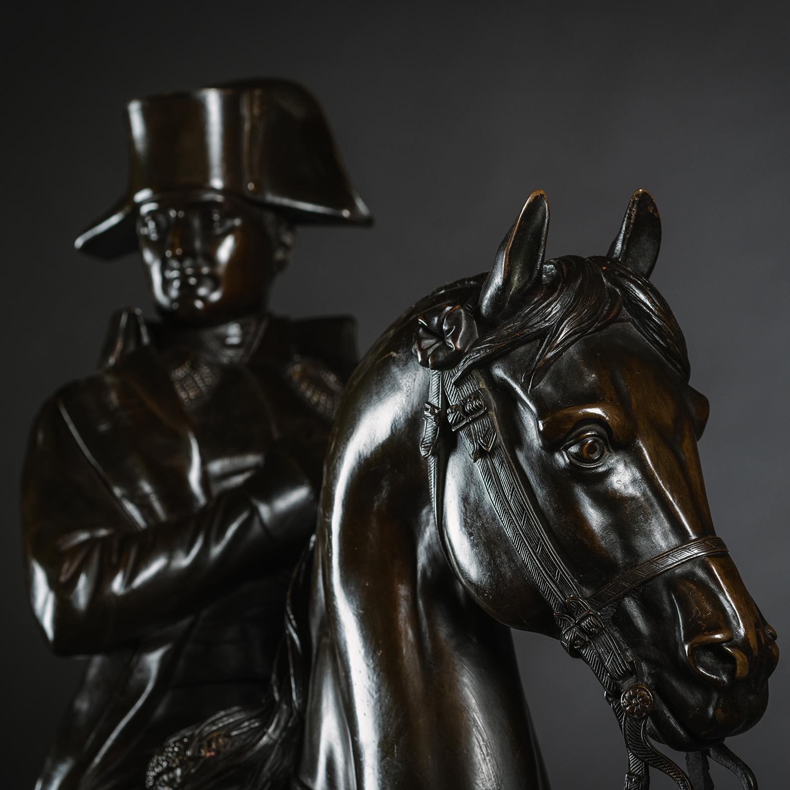 Empereur Napoléon à cheval, fonte de Susse Frères, Paris en vente 8