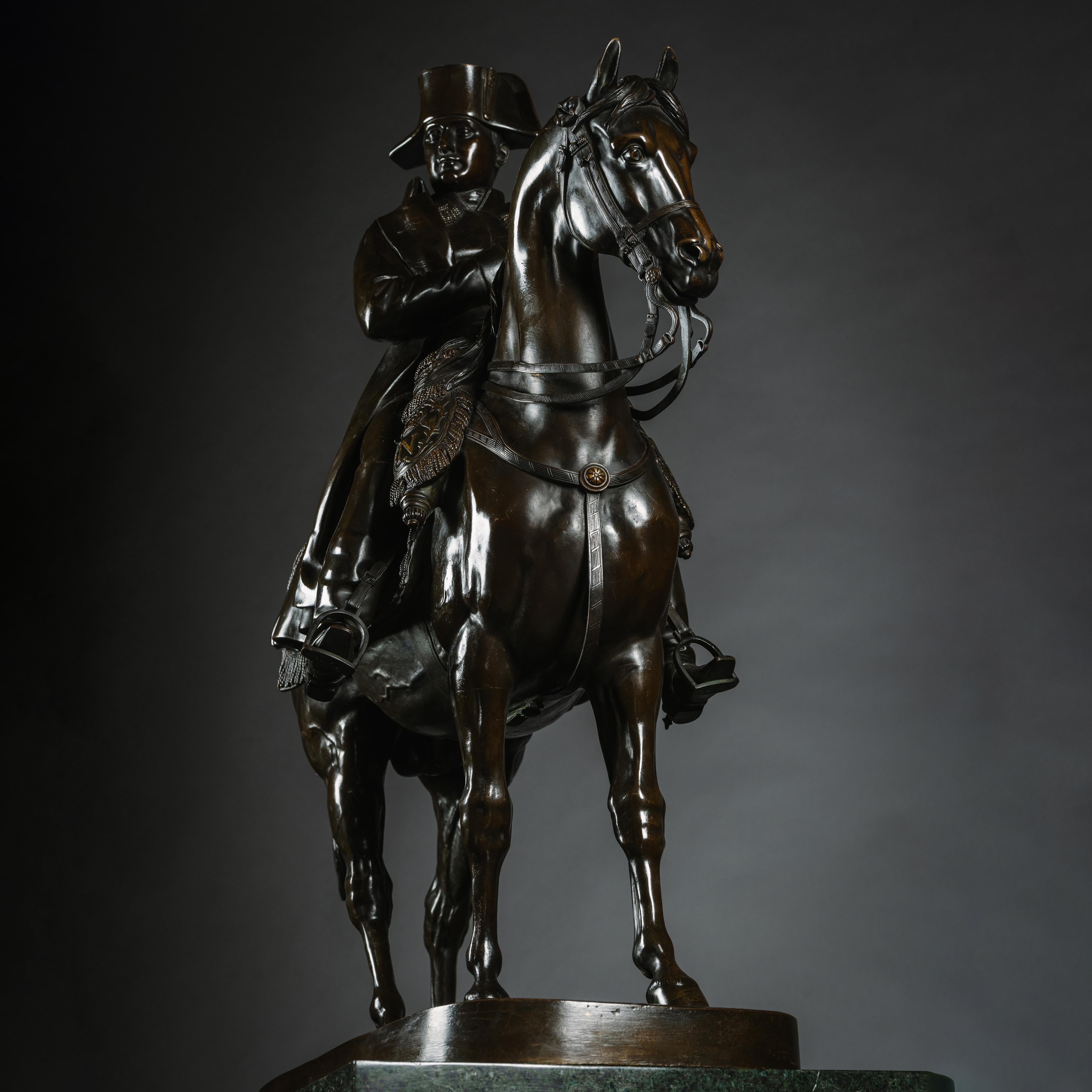 Empereur Napoléon à cheval, fonte de Susse Frères, Paris en vente 9