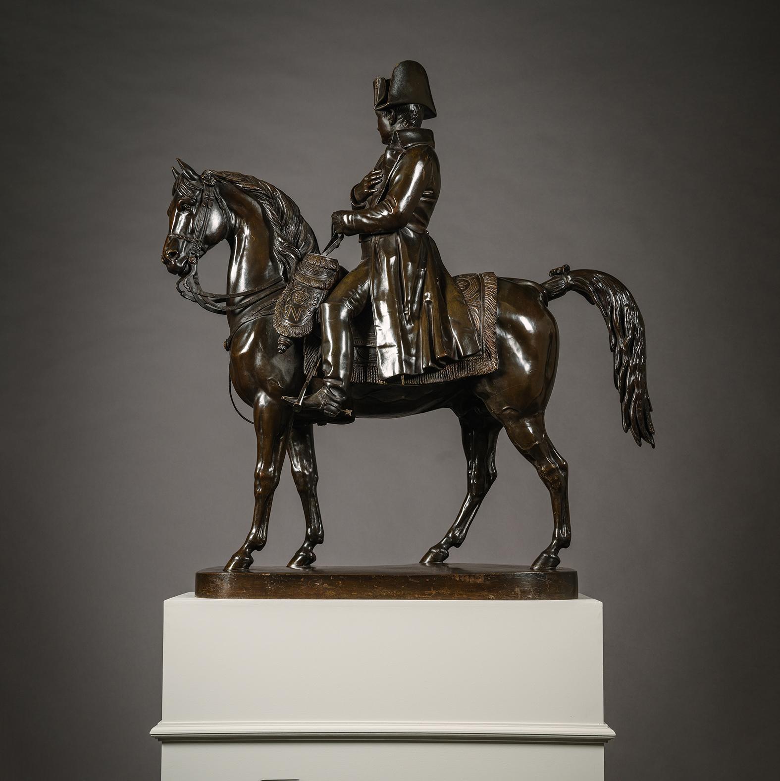 Imperatore Napoleone a cavallo, fusione di Susse Frères, Parigi In condizioni buone in vendita a Brighton, West Sussex