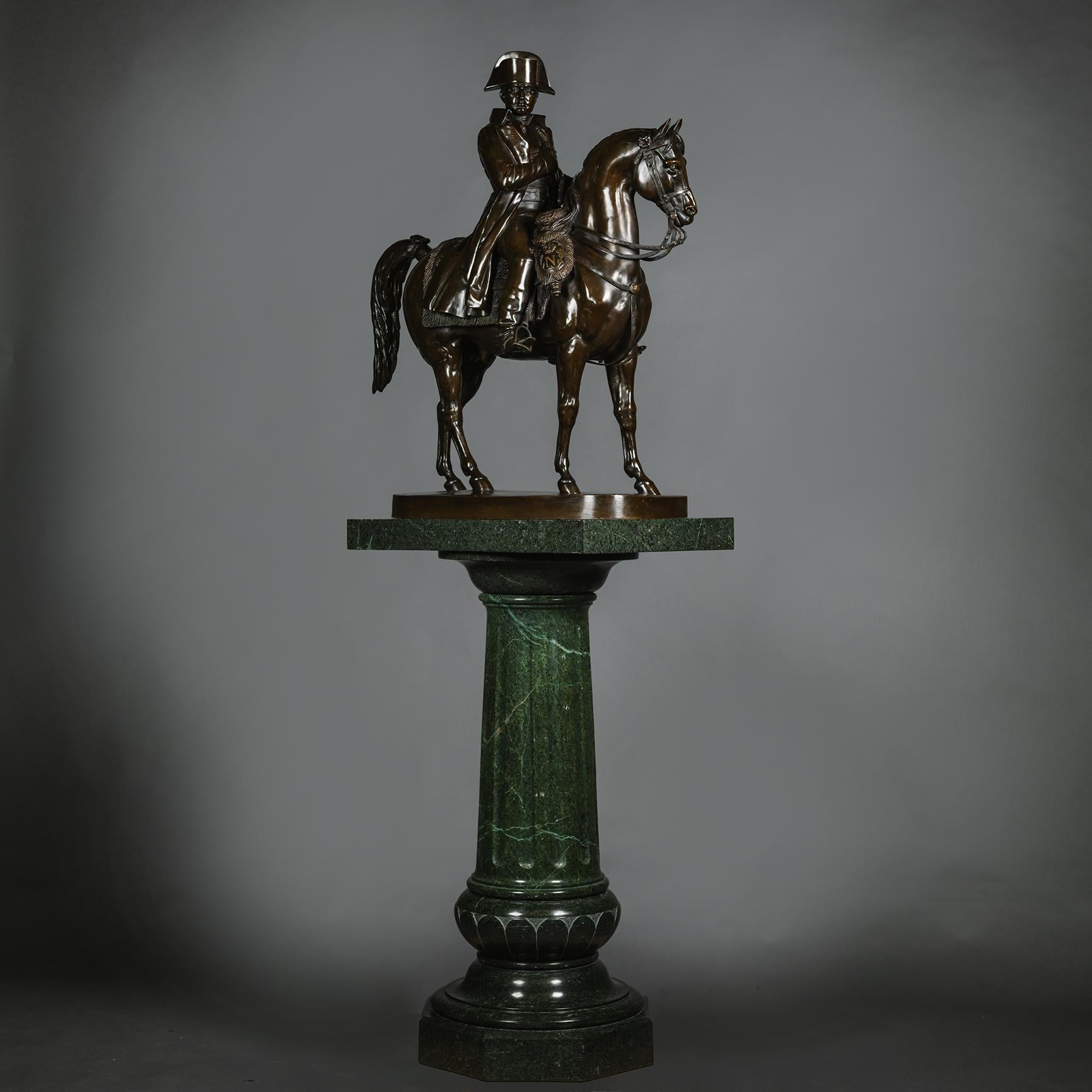 Bronze Emperor Napoleon on Horseback, Cast by Susse Frères, Paris For Sale