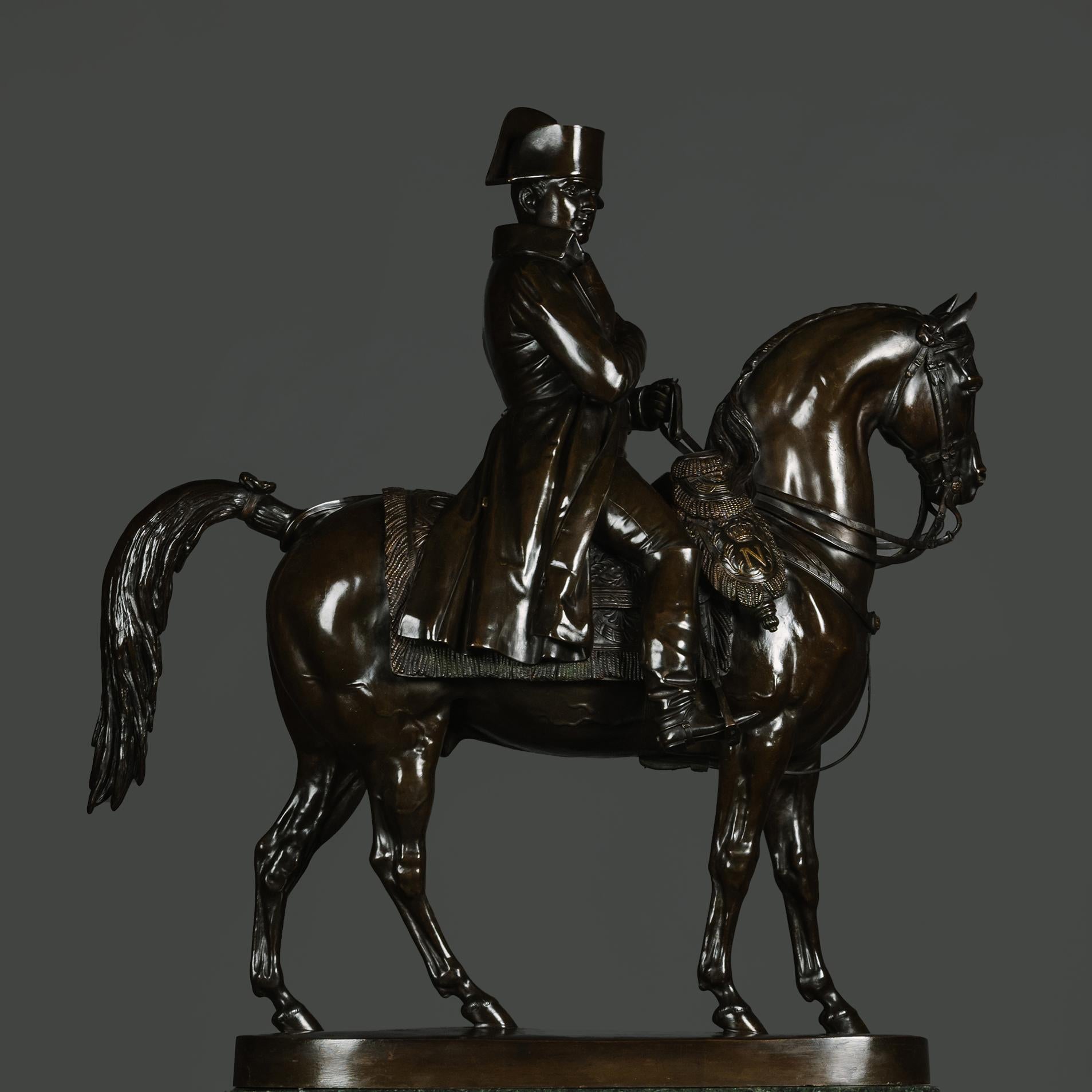 Bronze Empereur Napoléon à cheval, fonte de Susse Frères, Paris en vente