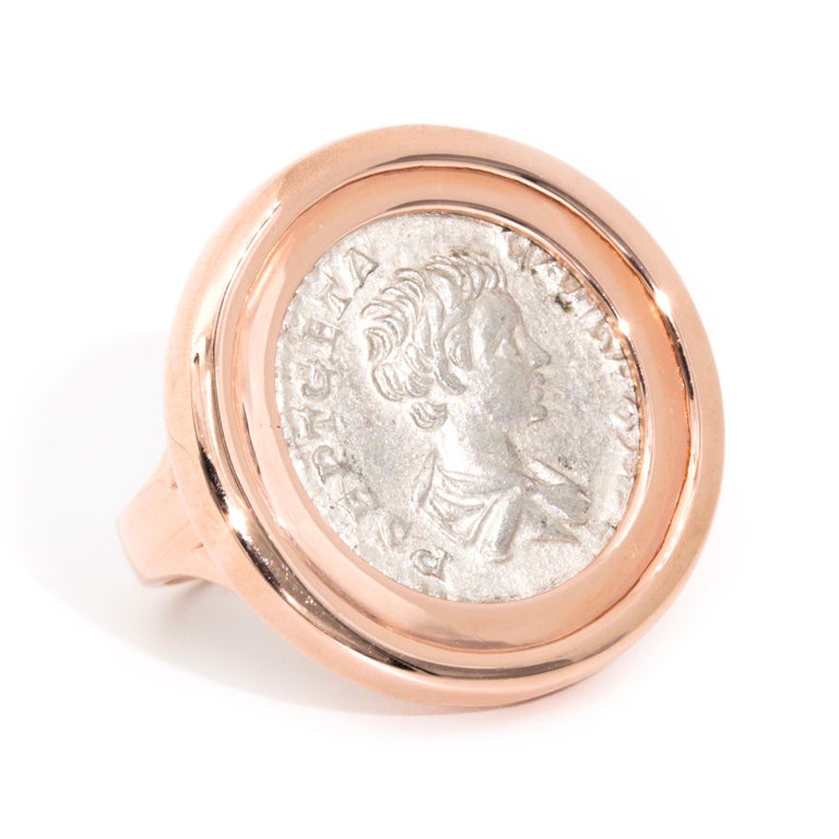 Emperor Publius Septimius Geta Ancient Roman Coin 9 Carat Rose Gold ...