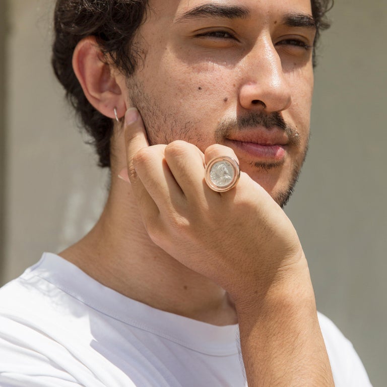 Emperor Publius Septimius Geta Ancient Roman Coin 9 Carat Rose Gold ...