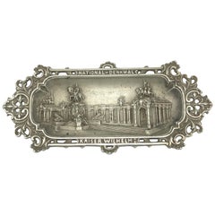 Empereur Wilhelm I. Métal Catchall Spectacles Monument National:: Antique Allemand:: 1890s