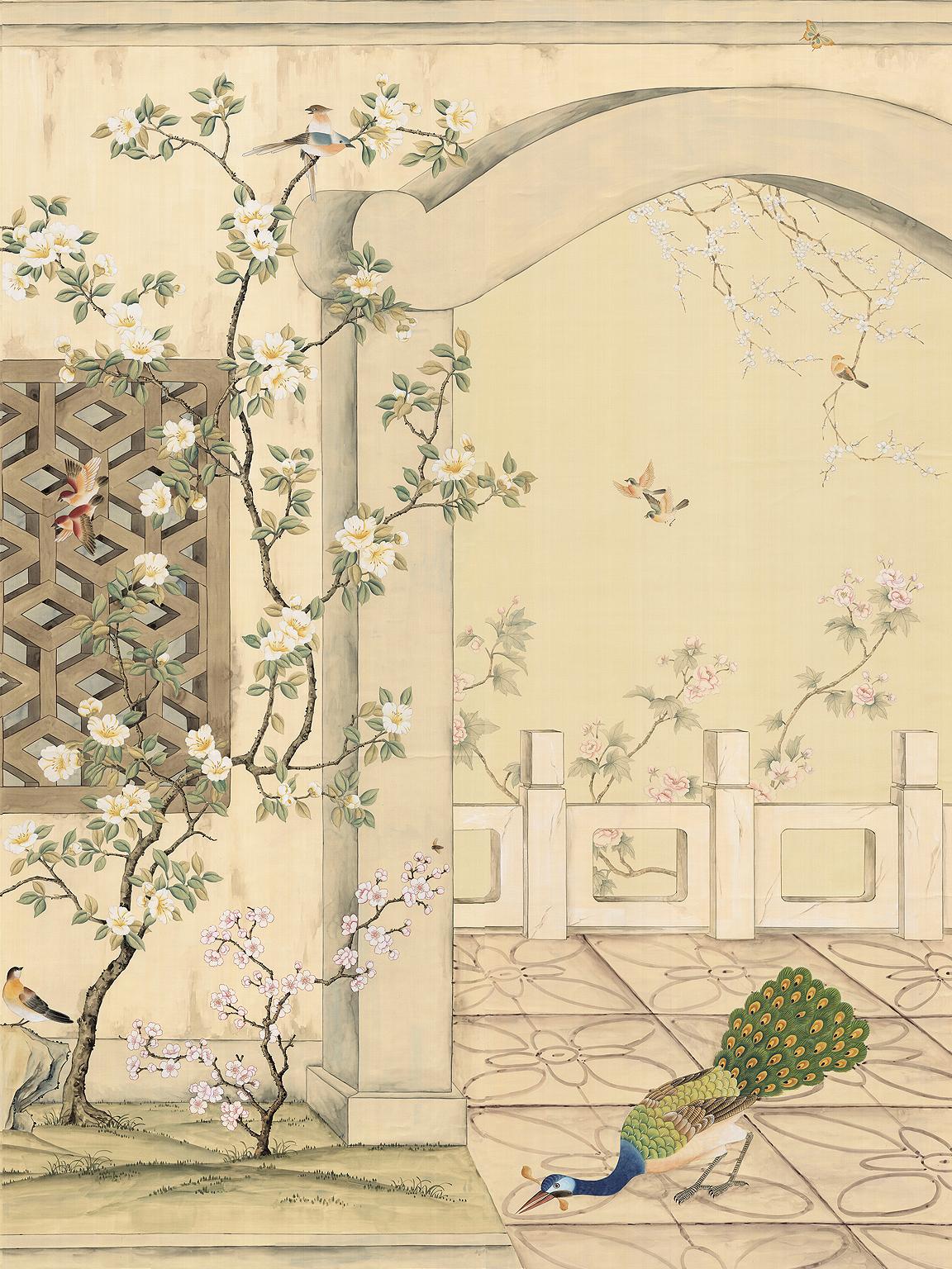 American Emperor's Garden Chinoiserie Mural