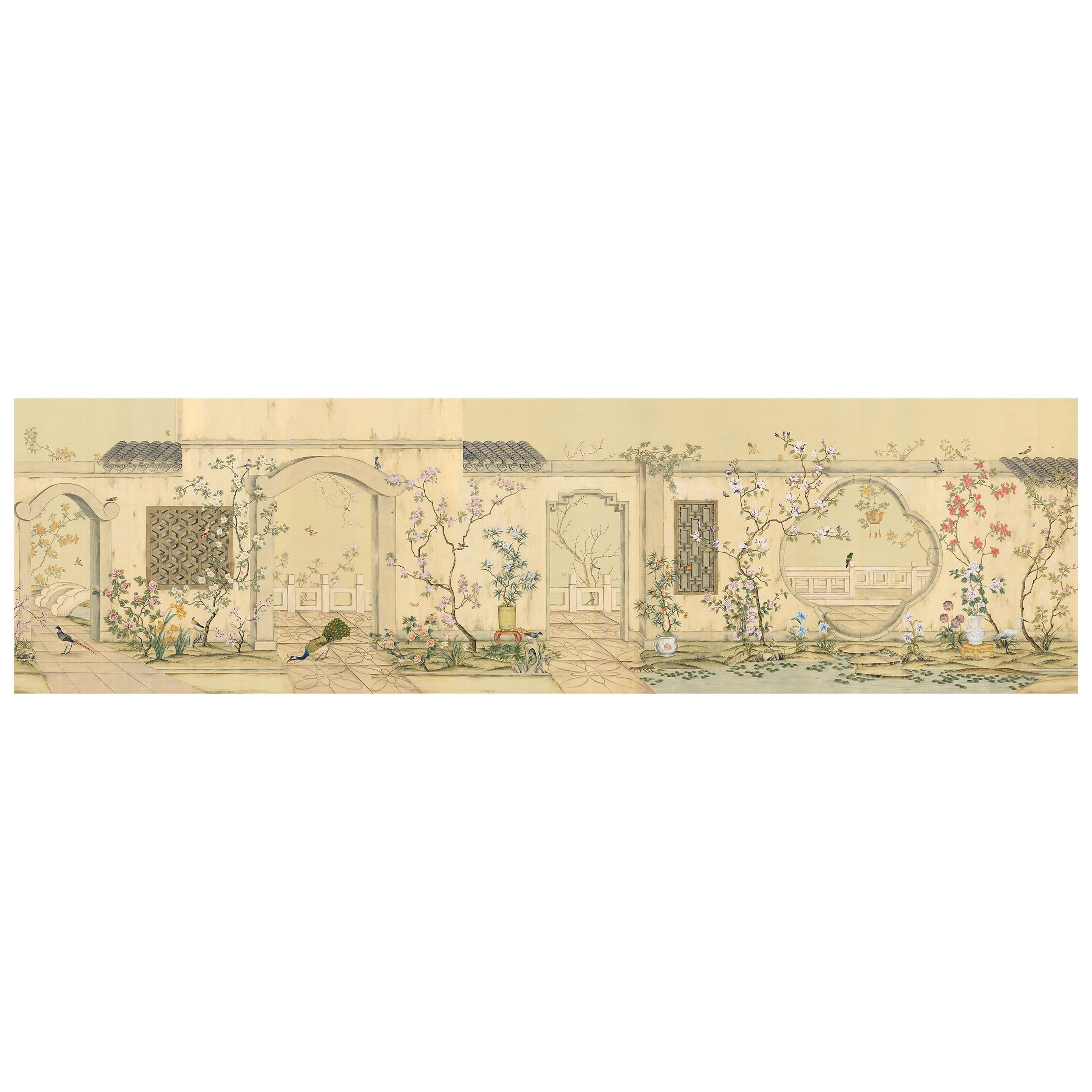 Emperor
s Garden Chinoiserie Mural