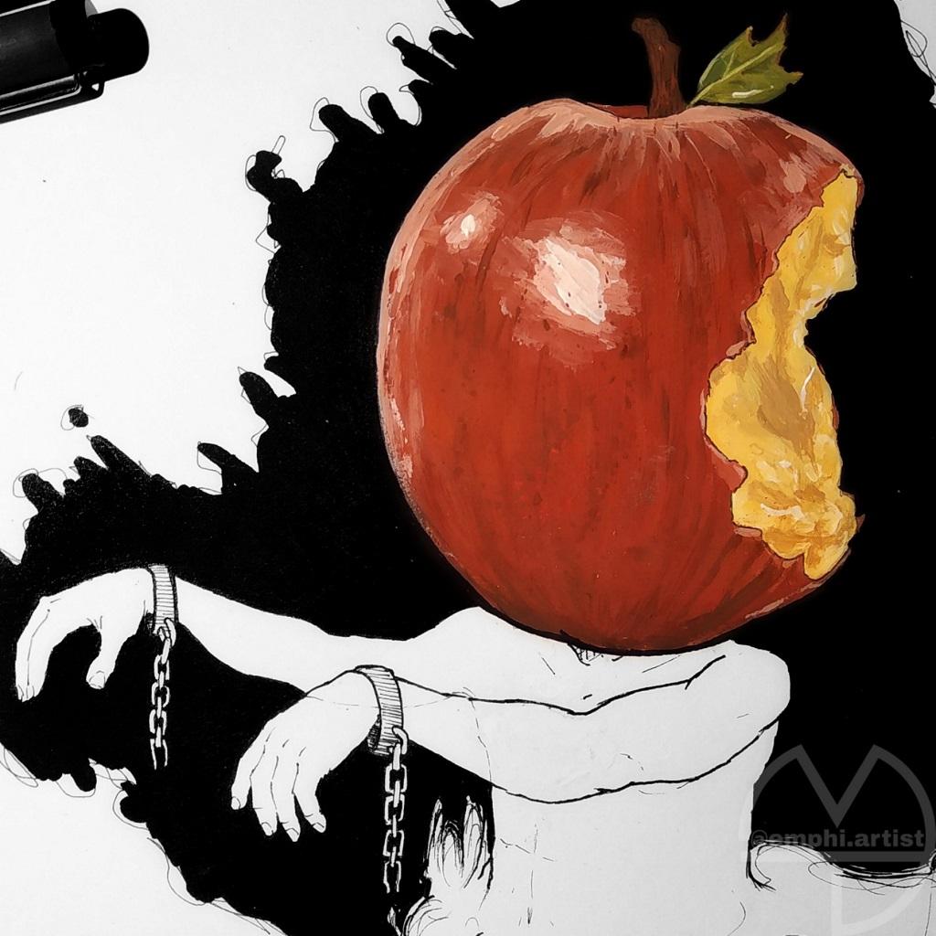 Fantasma #22 - Pittura acrilica di EMPHI - 2019 in vendita 1