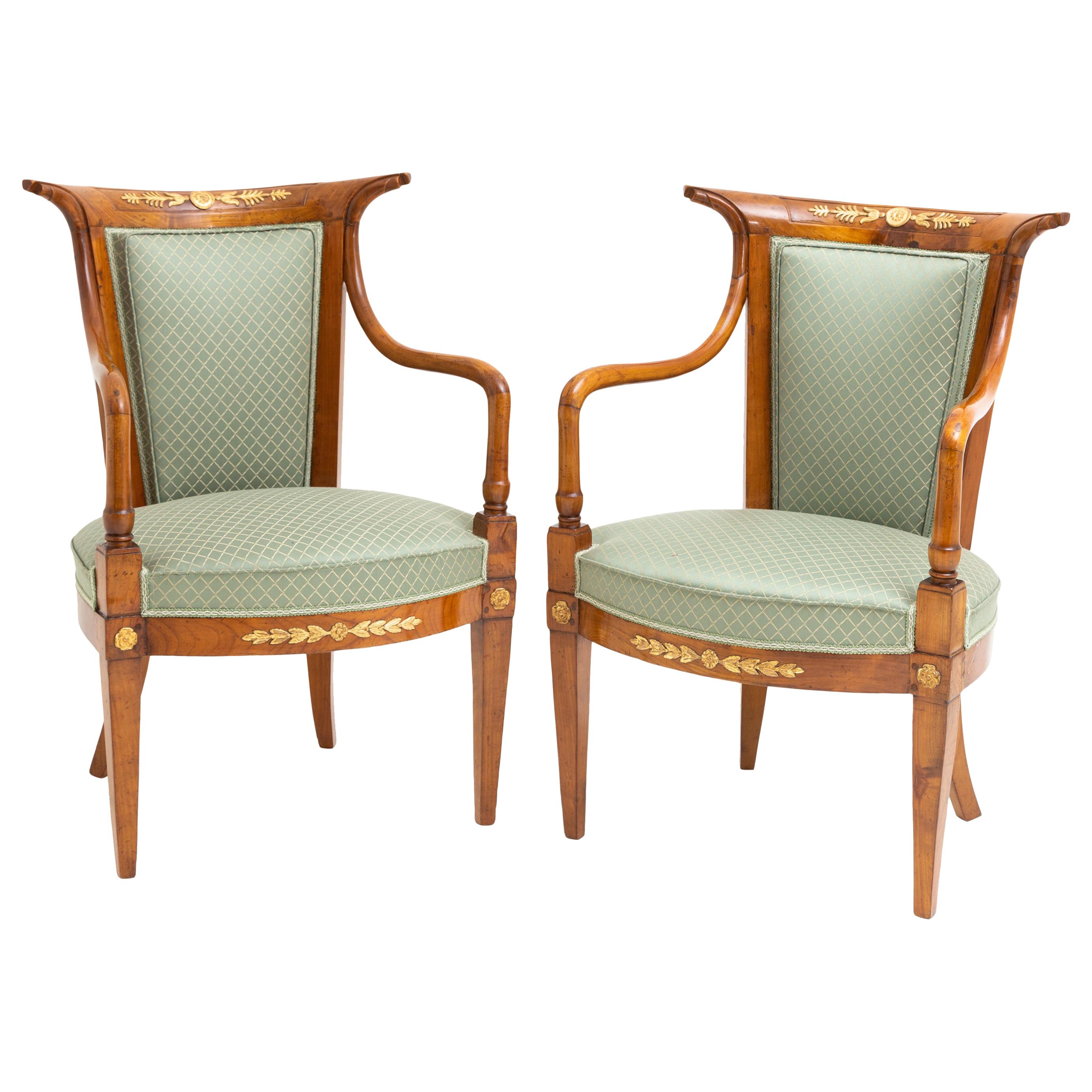 Empire Armchairs, Italy, Early 19th Century