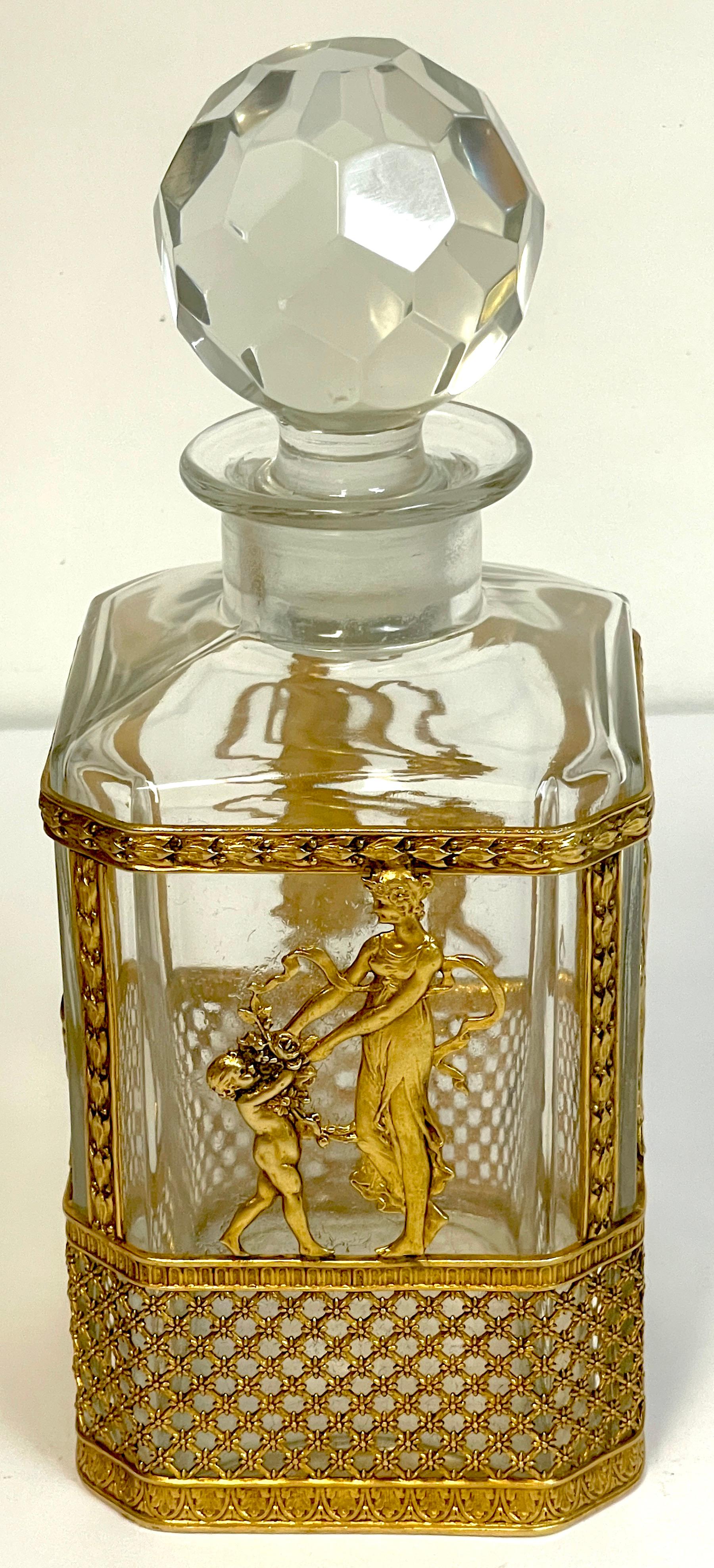 Empire Baccarat Style Ormolu Mounted Decanter For Sale 5