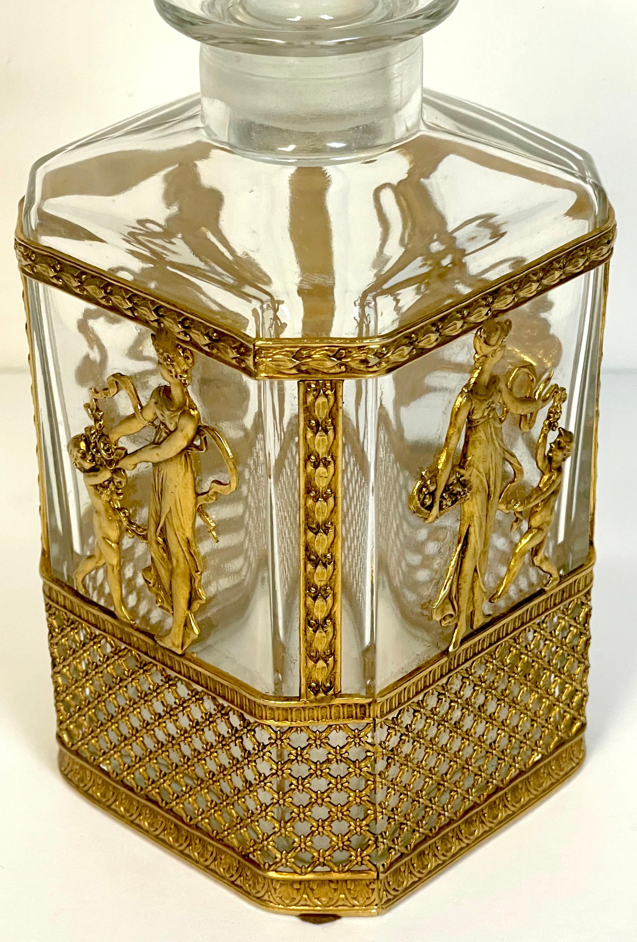 Crystal Empire Baccarat Style Ormolu Mounted Decanter