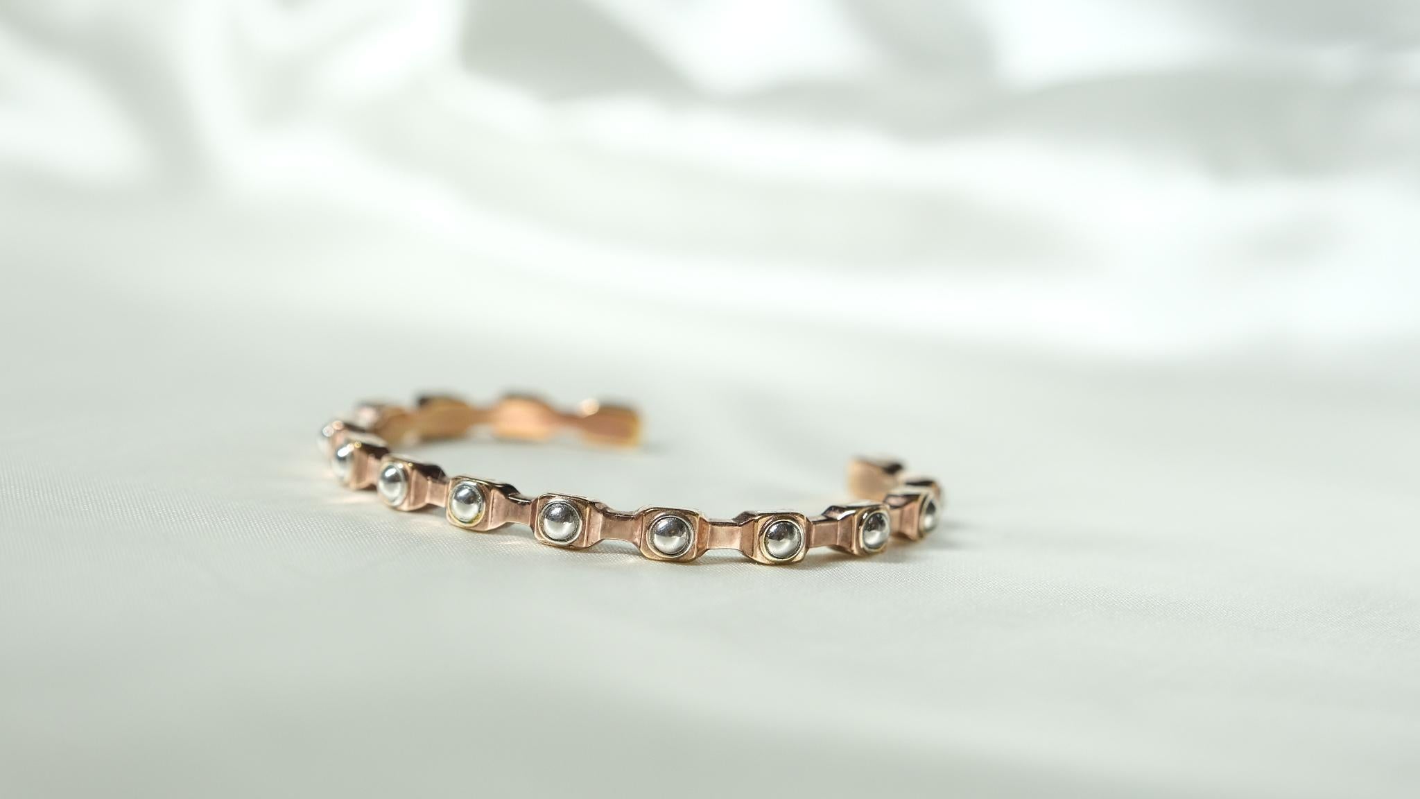 Bracelet Empire en or blanc 18 carats et or rose Unisexe en vente