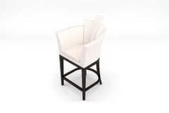 Empire Bar Stool - Handcrafted Modern Art Deco Stool with Stained Legs